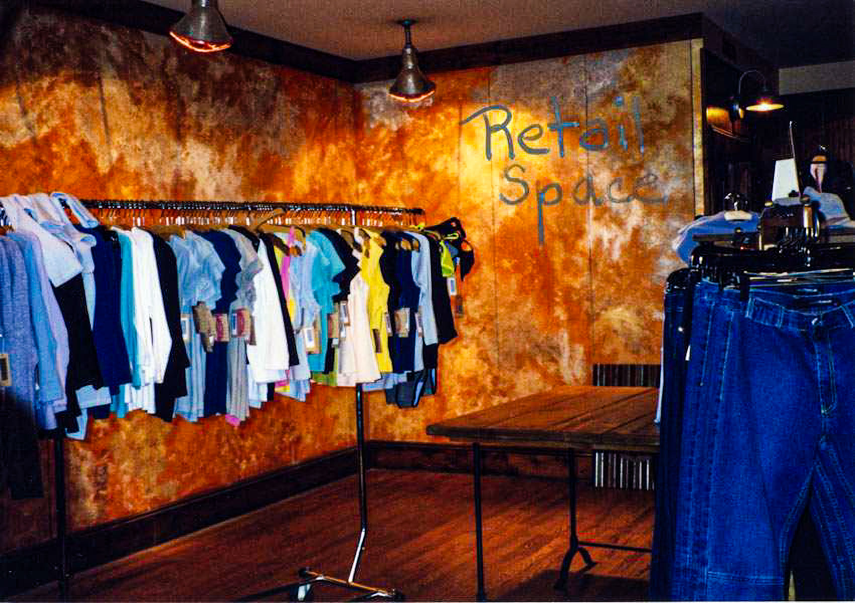 Copper Metallic Backdrop Retail Space