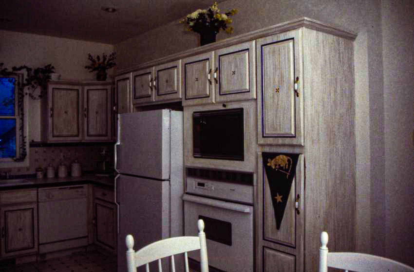 Hand Painted New Cabinets with Cobalt Blue
