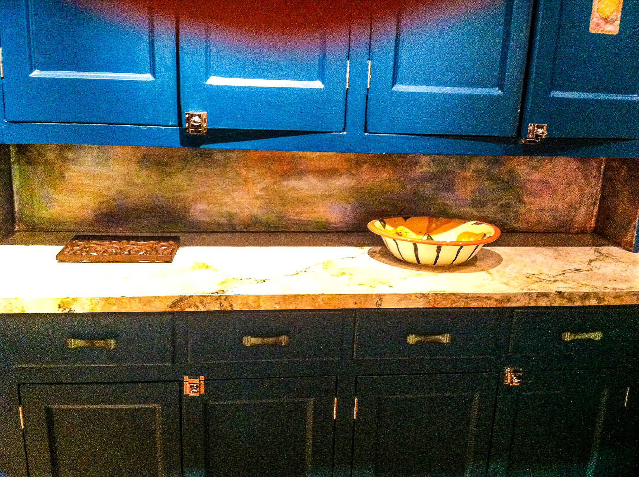 Faux Glass Backsplash