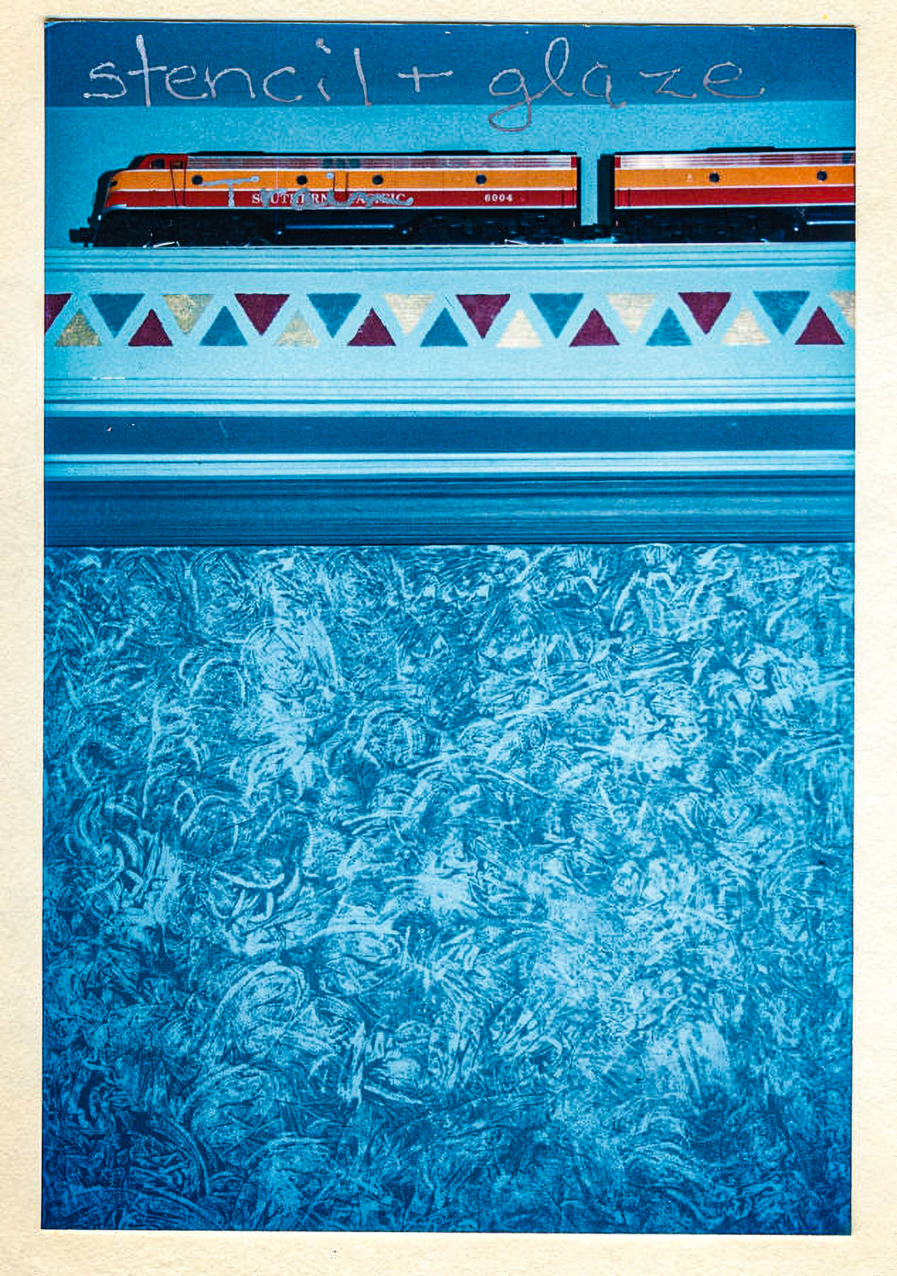 Rag Painted Glaze with Stencil