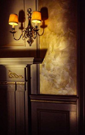 Faux Gold Walls and Details